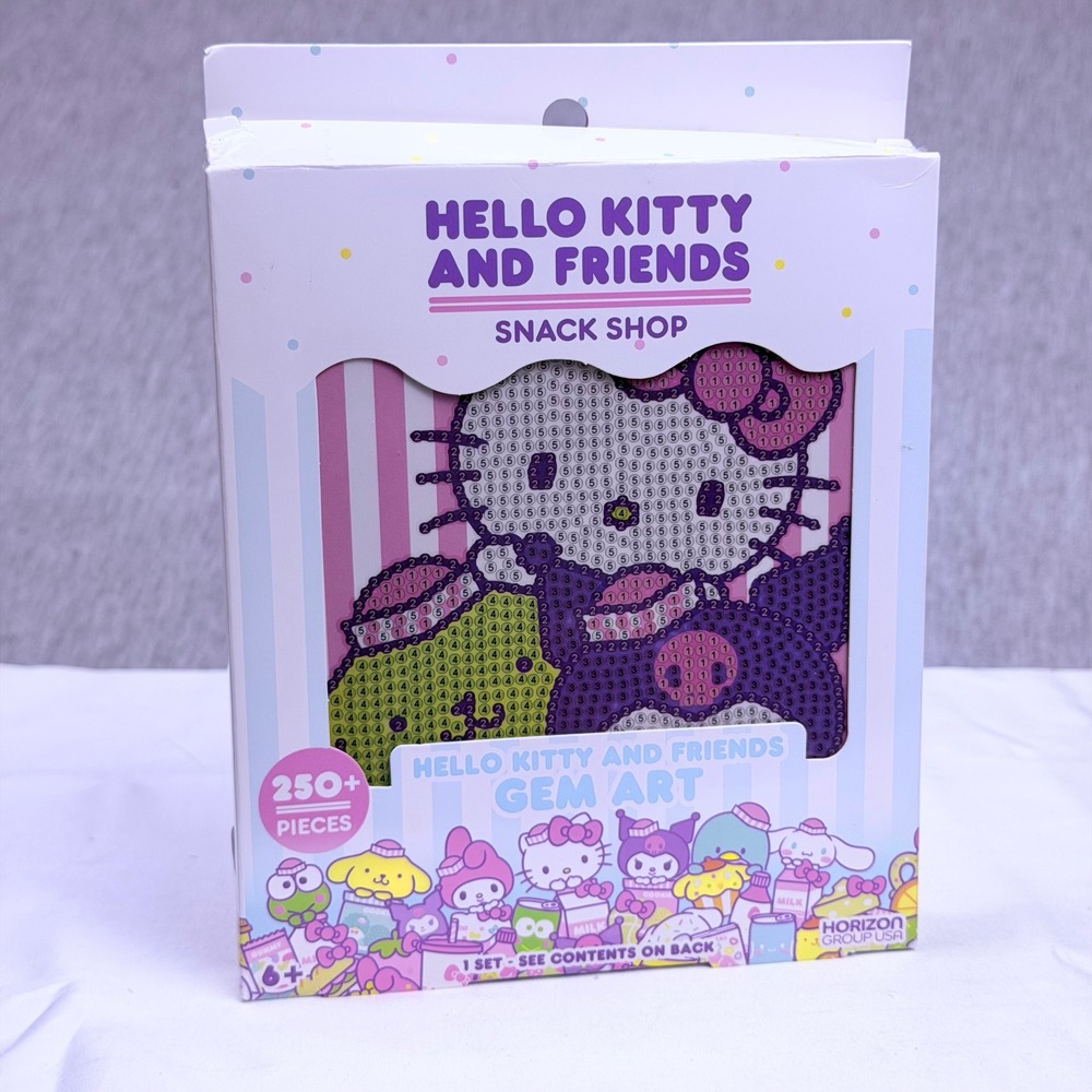 Hello Kitty and Friends Snack Shop Gem Art Kit Sanrio Diamond Painting Set New